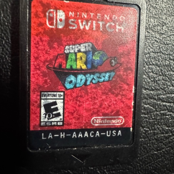 Nintendo Switch Super Mario Odyssey Game Card - Red and Black